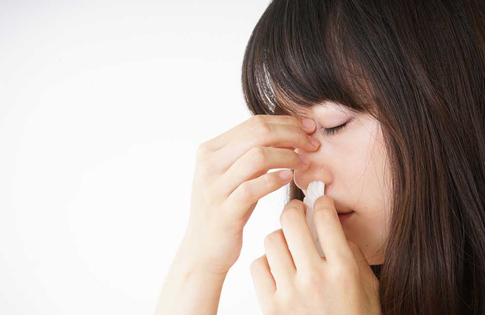 Pinch the nose
