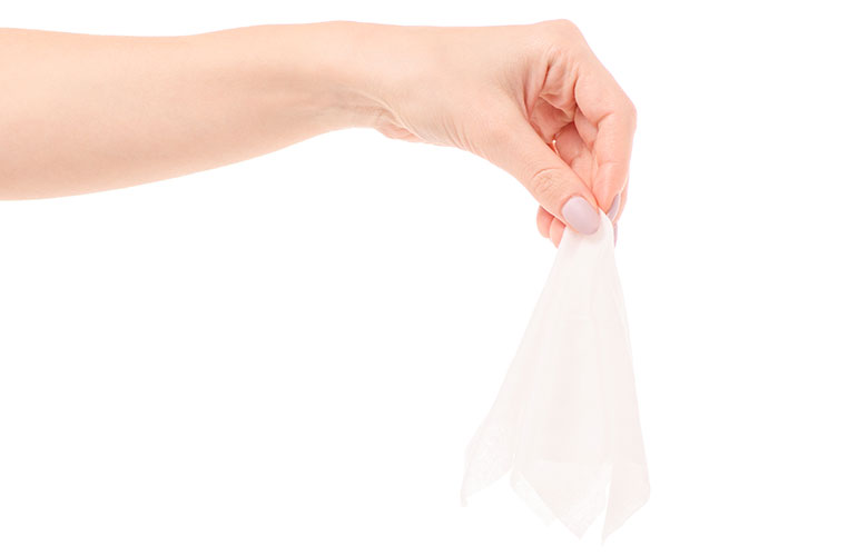 You toss in wet wipes