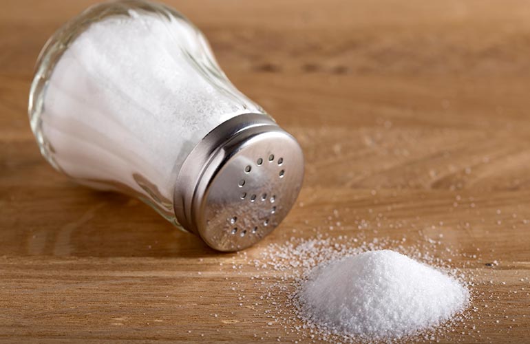 3. Draw a line in the salt