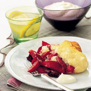 Apple-berry souffl omelette
