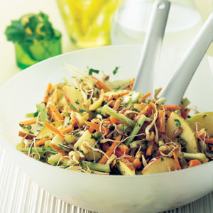 Asian apple and sprout salad