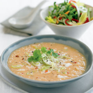 Asian chilli crabmeat soup