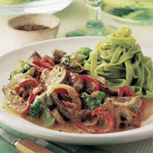Beef and mushroom stroganoff