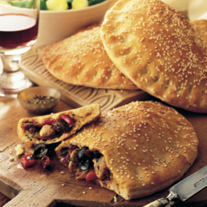 Calzone with roast capsicums