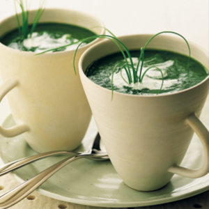 Celeriac and spinach soup