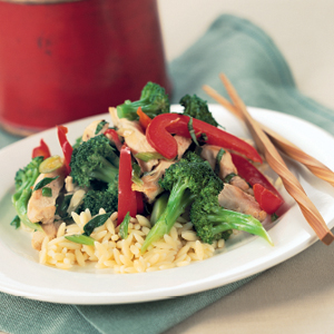 Chicken and broccoli stir-fry