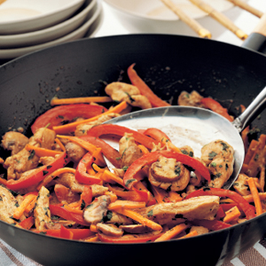 Chicken satay stir-fry