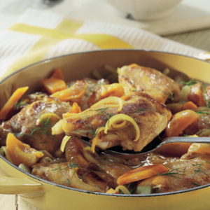 Chicken with apricots and cumin