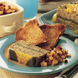 Duck terrine and ginger-plum salsa