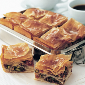 Fruit and pistachio baklava