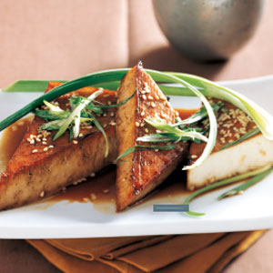 Grilled marinated tofu