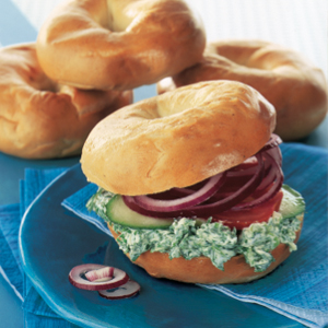 Herbed cheese bagels