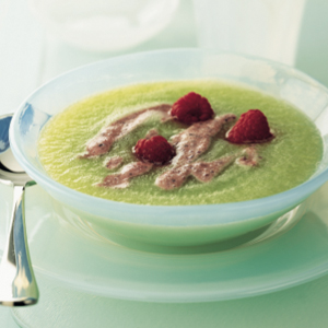 Iced melon and berry soup