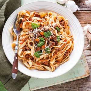 Kangaroo Bolognese with Wholemeal Tagliatelle