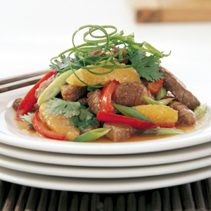 Mandarin and lamb stir-fry