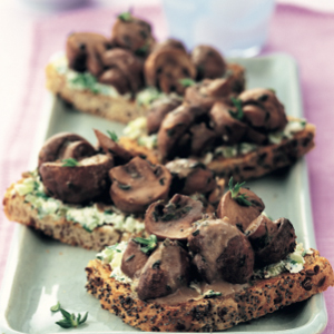 Mushroom and thyme toasts