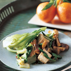 Mushroom and tofu stir-fry