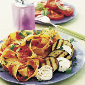 Pappardelle with eggplant
