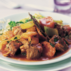 Rich lamb and apricot couscous