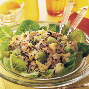 Smoked chicken and fruit salad