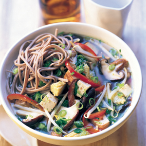 Soba noodles with smoked tofu