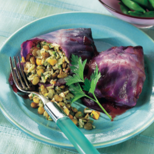 Spicy red cabbage parcels