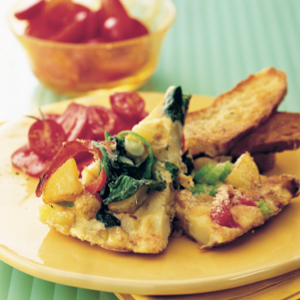 Spinach and potato frittata