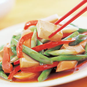 Stir-fried tofu with vegetables
