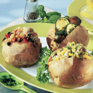 Stuffed baked potatoes