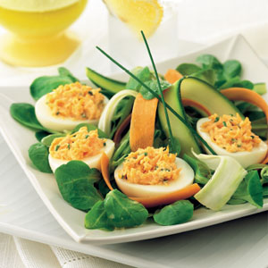 Stuffed eggs salad