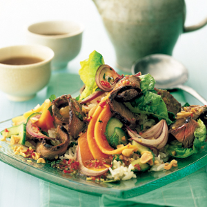Thai beef and broccoli salad