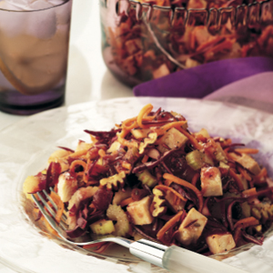 Turkey salad with red cabbage
