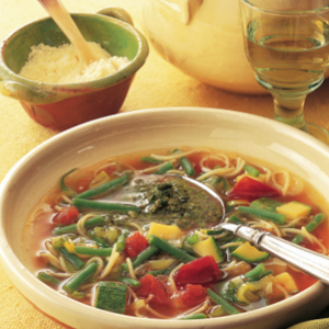 Vegetable soup with fragrant pesto | Reader's Digest Australia