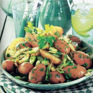 Warm potato salad