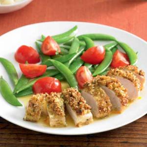 Almond-crusted Orange Chicken