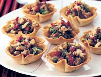 Caramelised onion tartlets