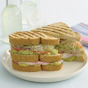 Chicken, Avocado and Alfalfa Club Sandwich