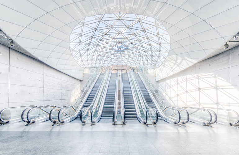 17. Avoid escalators and elevators