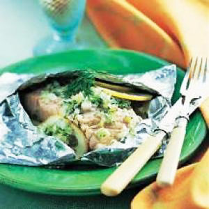 Foil-baked Salmon with Lemon and Dill