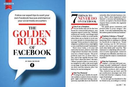 The Golden Rules of Facebook
