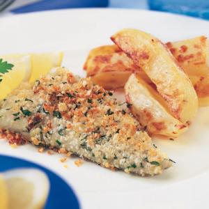 Herb-crumbed Fish with Oven-baked Wedges