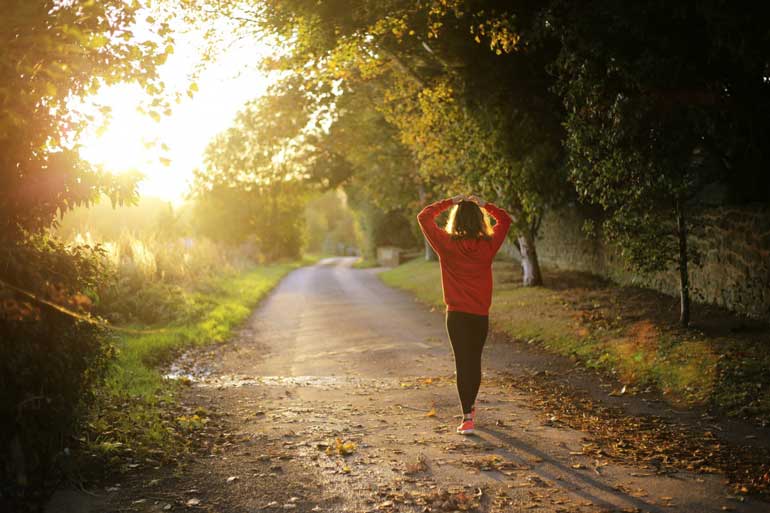 1. Every morning, take a brisk 15-minute walk