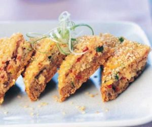 Sesame Prawn and Crab Toasts