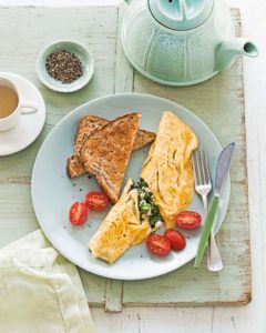 Spinach and Fetta Omelettes