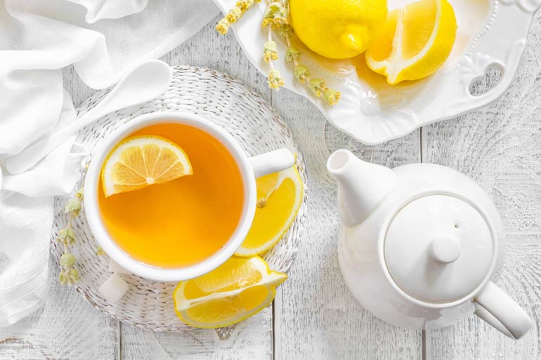 48. Hot water and lemon