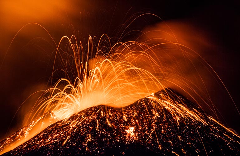 Trapped in a Volcano