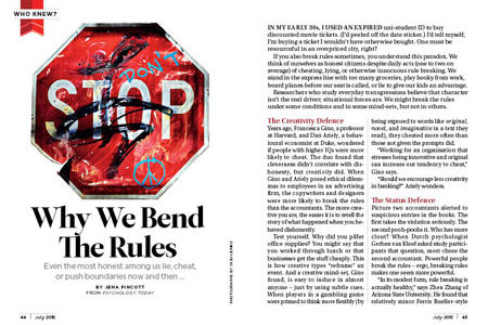 Why We Bend the Rules