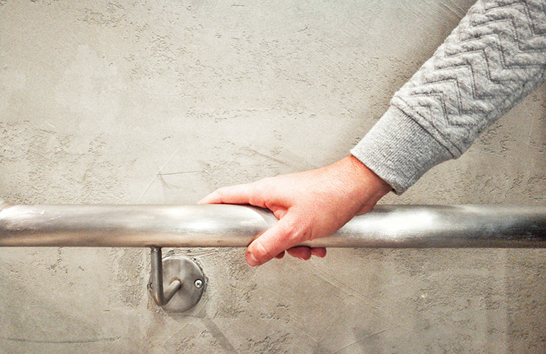 Handrails, handles, or doorknobs