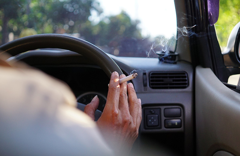 Smoking cigarettes