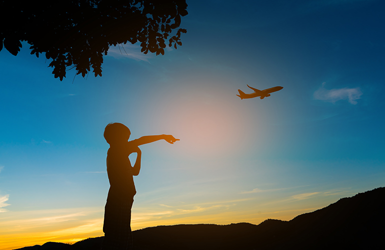 Vision of a plane crash